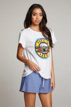 Best Guns N' Roses Classic Logo Tee Women Loungewear|Music