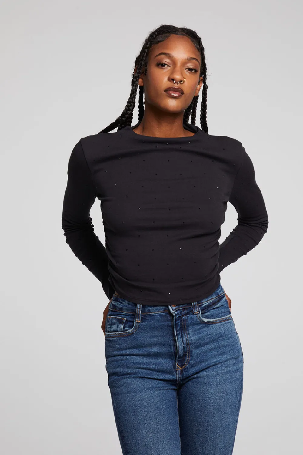 Best Hailey Licorice Long Sleeve Women Loungewear|Tops