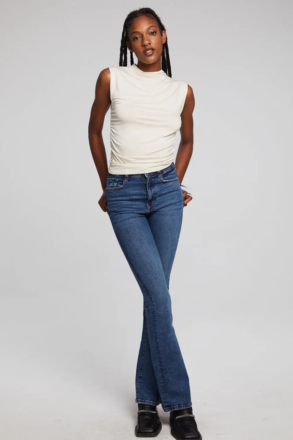 Discount Haileyy White Cap Grey Tank Top Women Loungewear|Tops