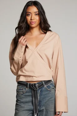 Best Sale Haleyy Warm Taupe Blouse Women Loungewear|Tops