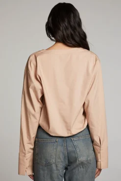 Best Sale Haleyy Warm Taupe Blouse Women Loungewear|Tops