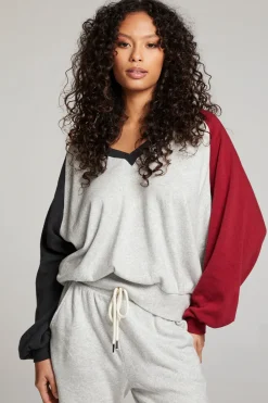 Sale Hannah Fire Color Block V Neck Pullover Women Loungewear|Tops