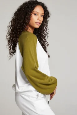 Best Sale Hannah Sand Color Block V Neck Pullover Women Loungewear|Tops