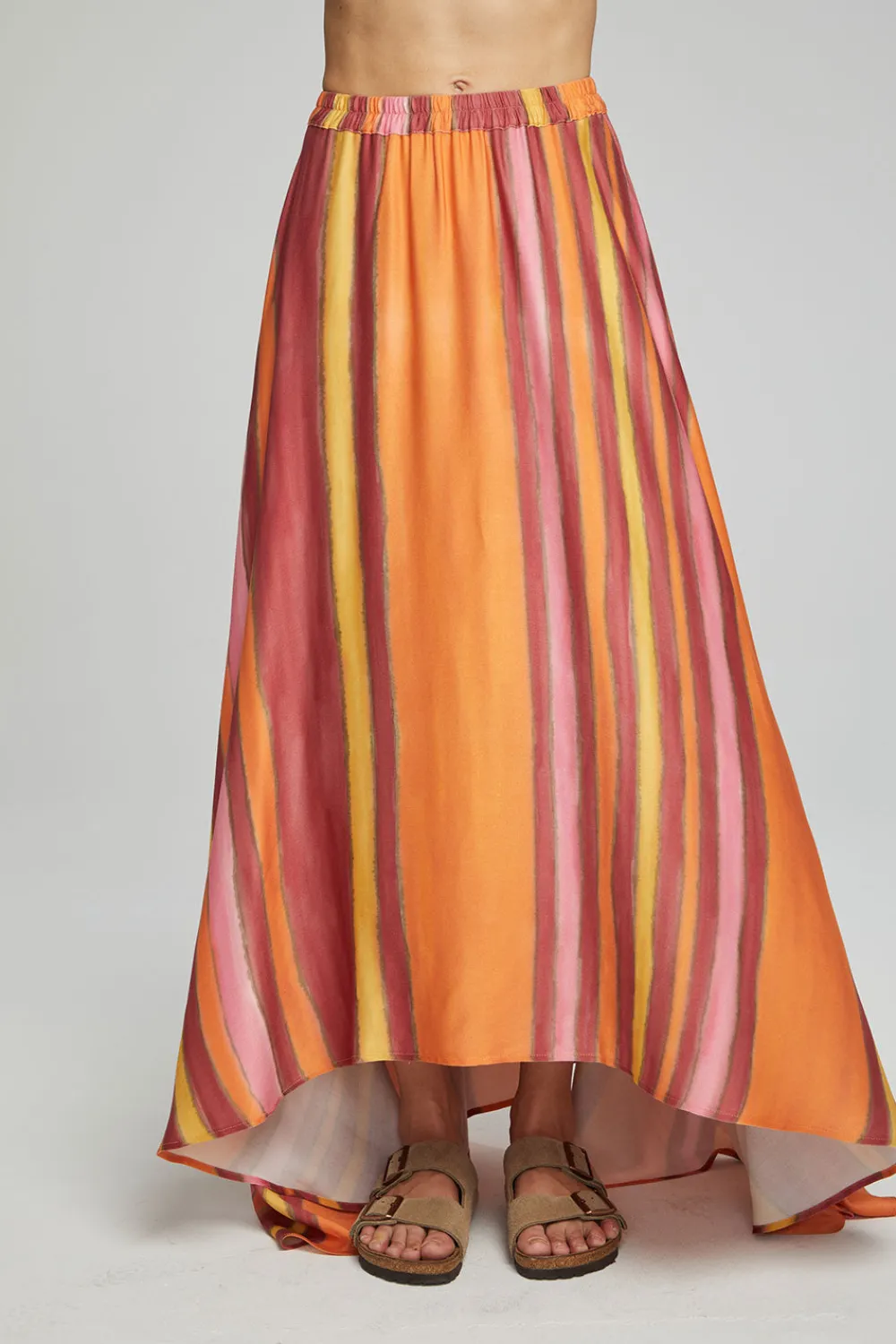 Cheap Hazel Maxi Skirt - Sunset Stripe Women Loungewear|Bottoms