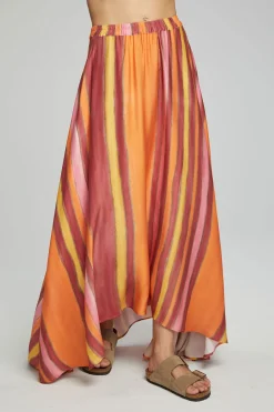 Cheap Hazel Maxi Skirt - Sunset Stripe Women Loungewear|Bottoms