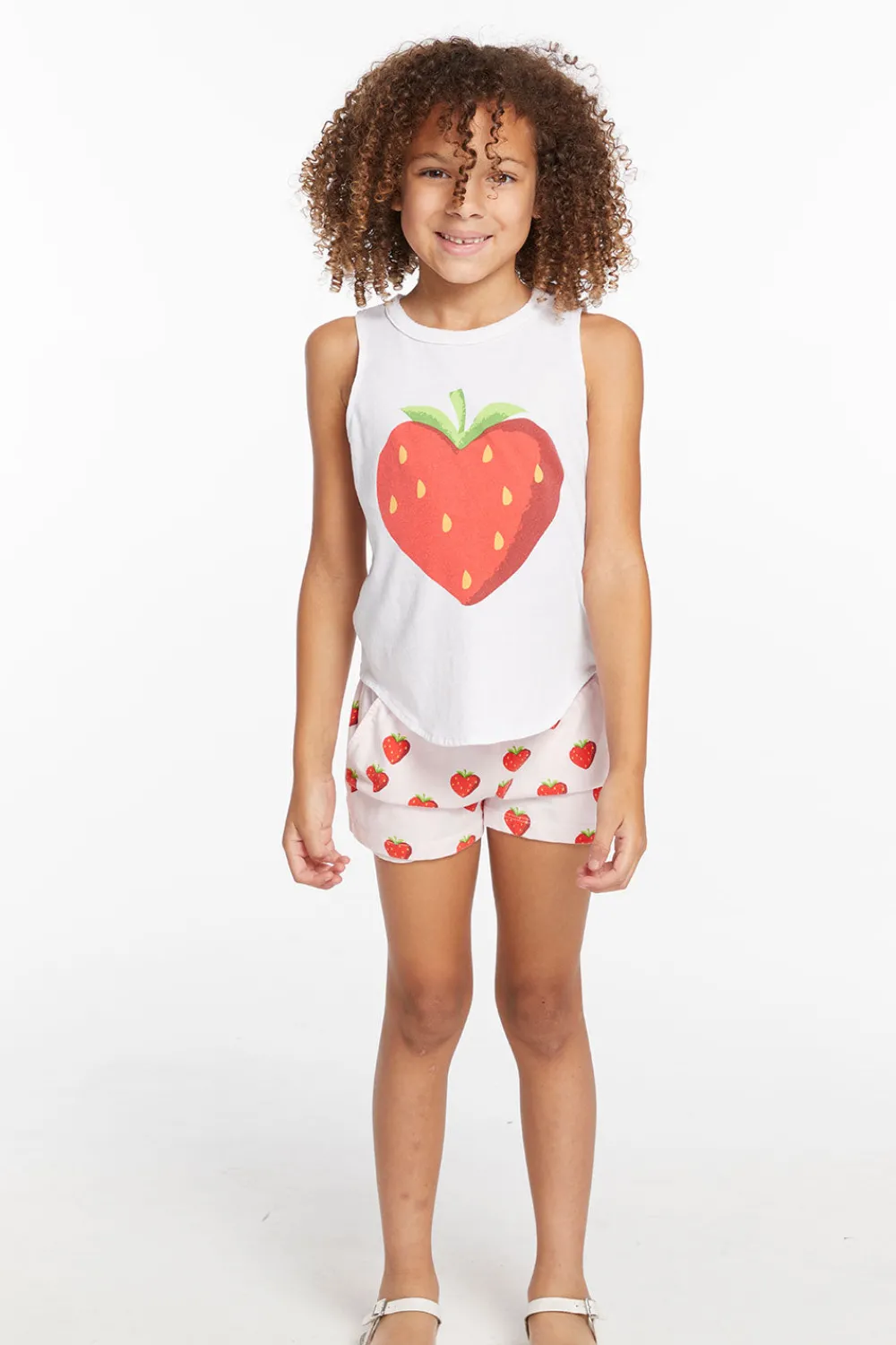 Discount Heart Strawberry Girls Vintage Jersey Shirttail Muscle Kids Girls