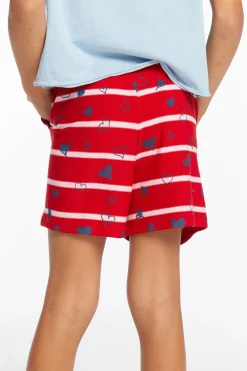 Discount Heart Stripe Girls Shorts Kids Girls