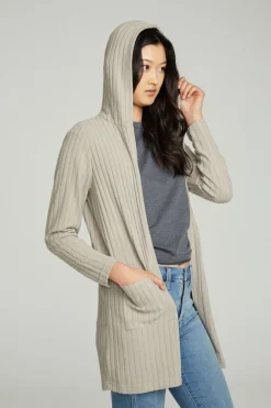 Online Hooded Open Duster Cardigan With Pockets Women Outerwear|Tops