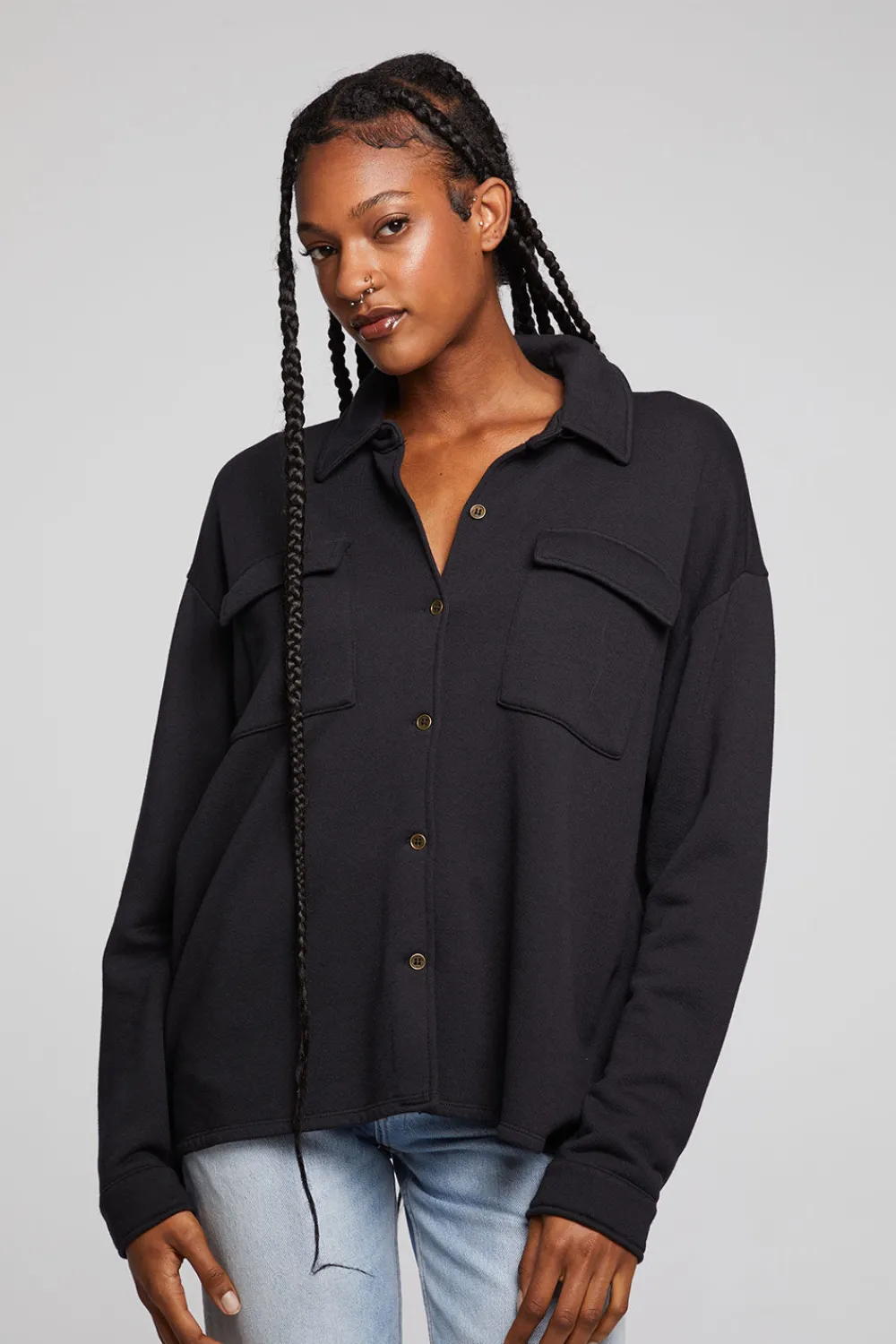Discount Hyde Licorice Button Down Women Loungewear|Tops