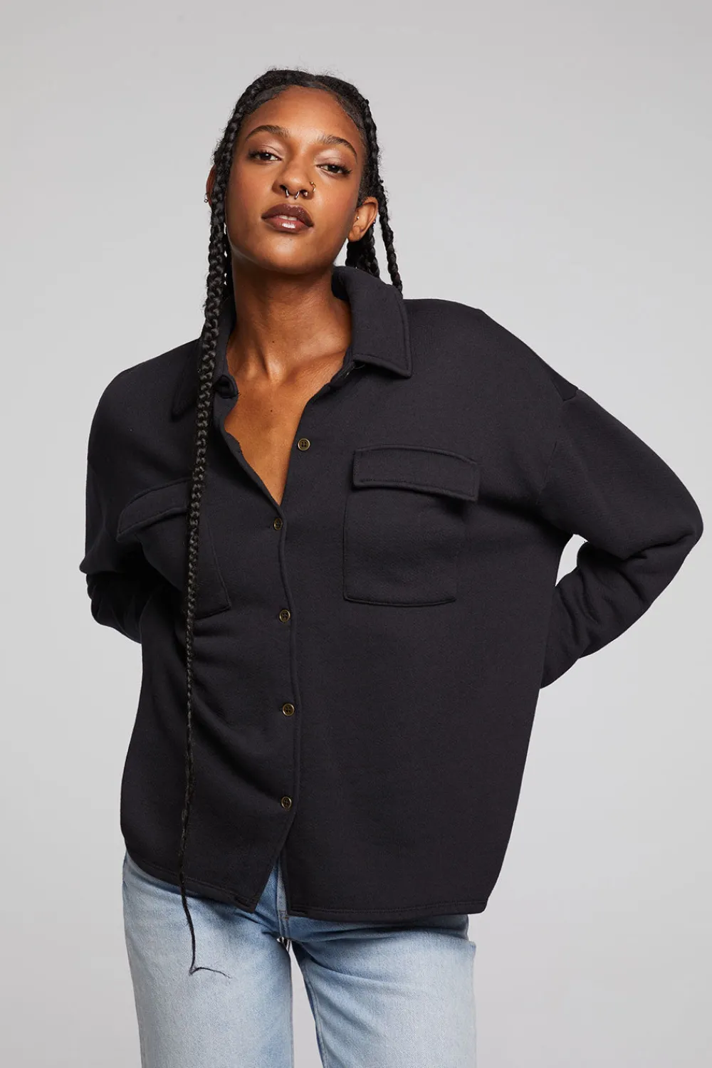 Discount Hyde Licorice Button Down Women Loungewear|Tops
