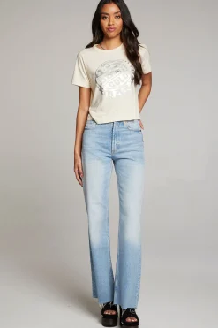 Clearance Ice Cold Beer Embroidery Tee Women Loungewear|Graphics