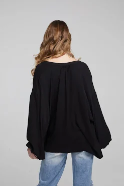 Online Idol Shadow Black Blouse Women Loungewear|Tops