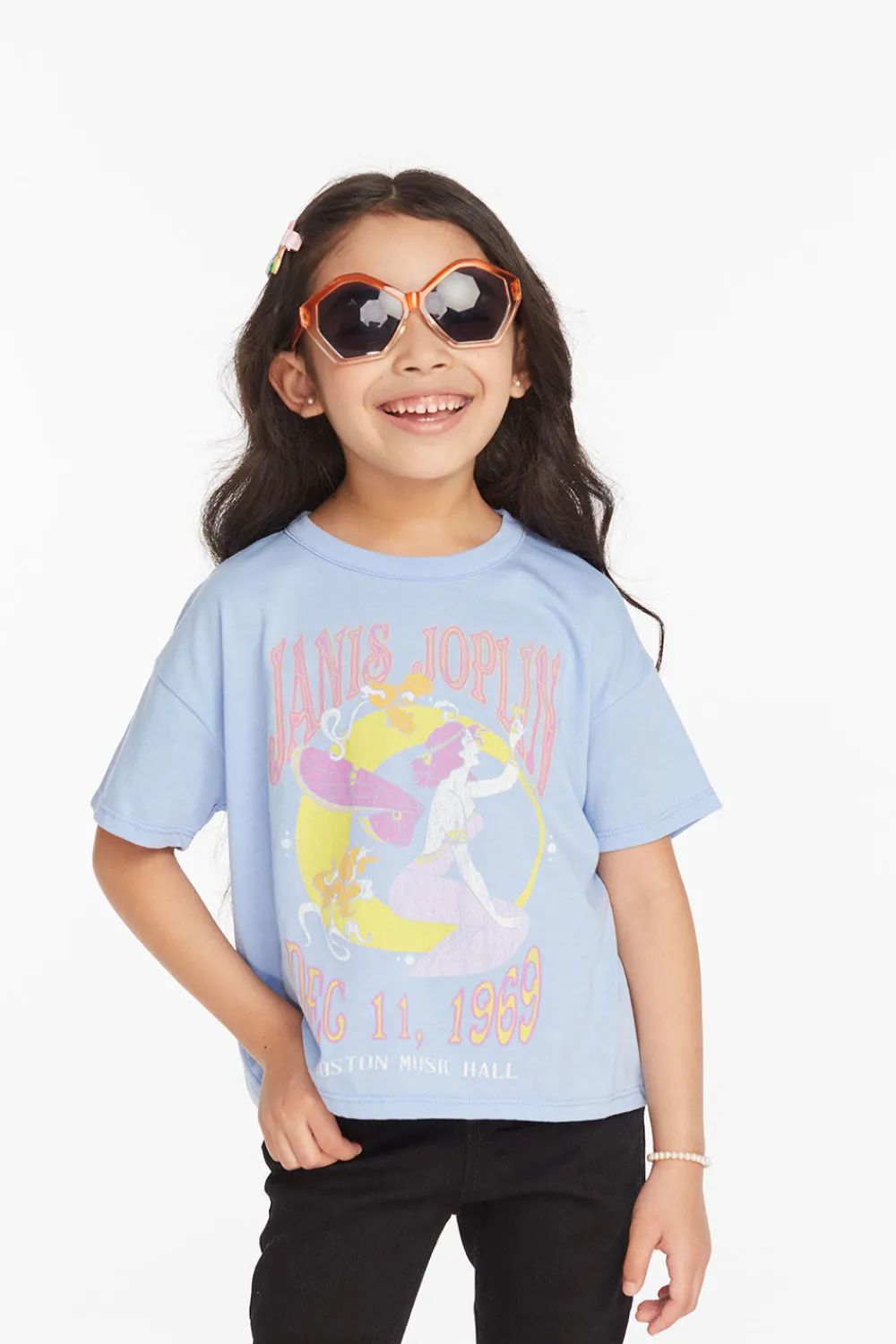 Sale Janis Joplin Boston Music Hall Girls Tee Women/Kids Girls|Music