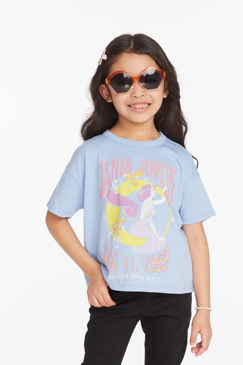 Sale Janis Joplin Boston Music Hall Girls Tee Women/Kids Girls|Music
