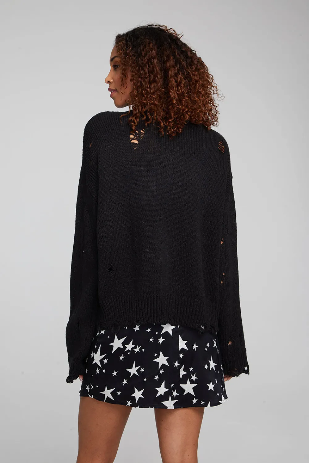 Fashion Jax Shadow Black Pullover Women Loungewear