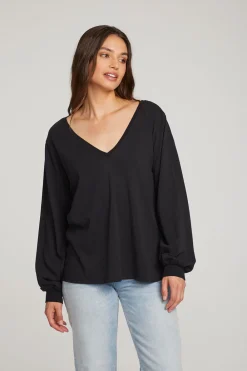 Best Sale Kara Black Long Sleeve Women Loungewear|Essentials