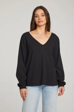 Best Sale Kara Black Long Sleeve Women Loungewear|Essentials