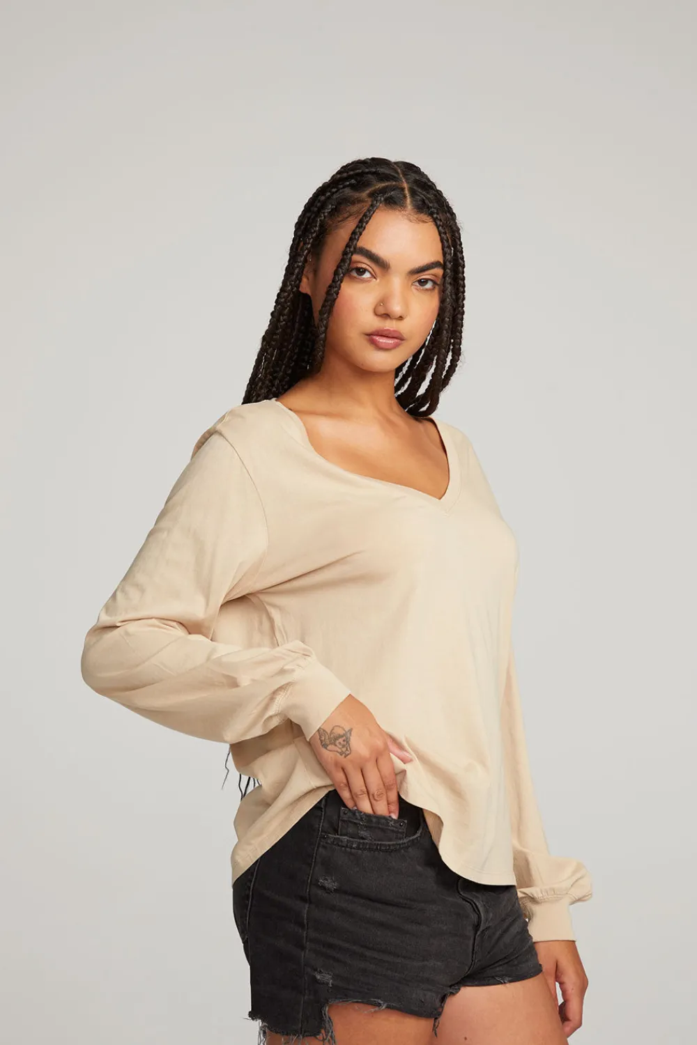 Fashion Kara Cappuccino Long Sleeve Women Loungewear|Essentials