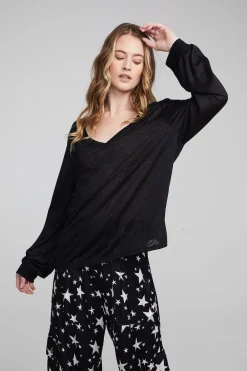 Cheap Kara Shadow Black Long Sleeve Women Outerwear|Loungewear