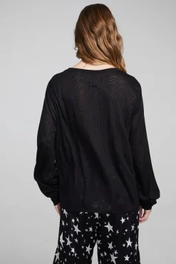 Cheap Kara Shadow Black Long Sleeve Women Outerwear|Loungewear