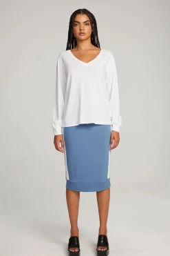 Cheap Kara White Long Sleeve Women Loungewear|Tops