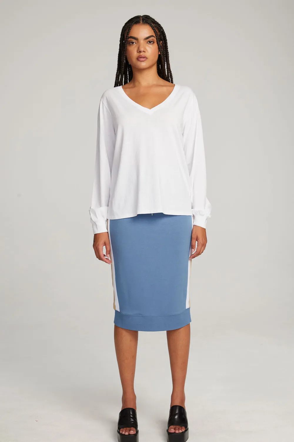 Cheap Kara White Long Sleeve Women Loungewear|Tops