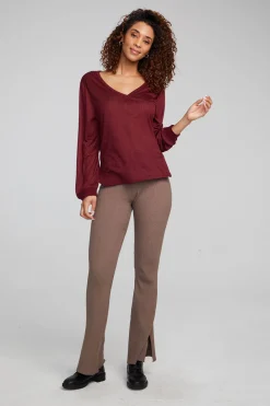 Clearance Kara Wine Red Long Sleeve Women Outerwear|Loungewear