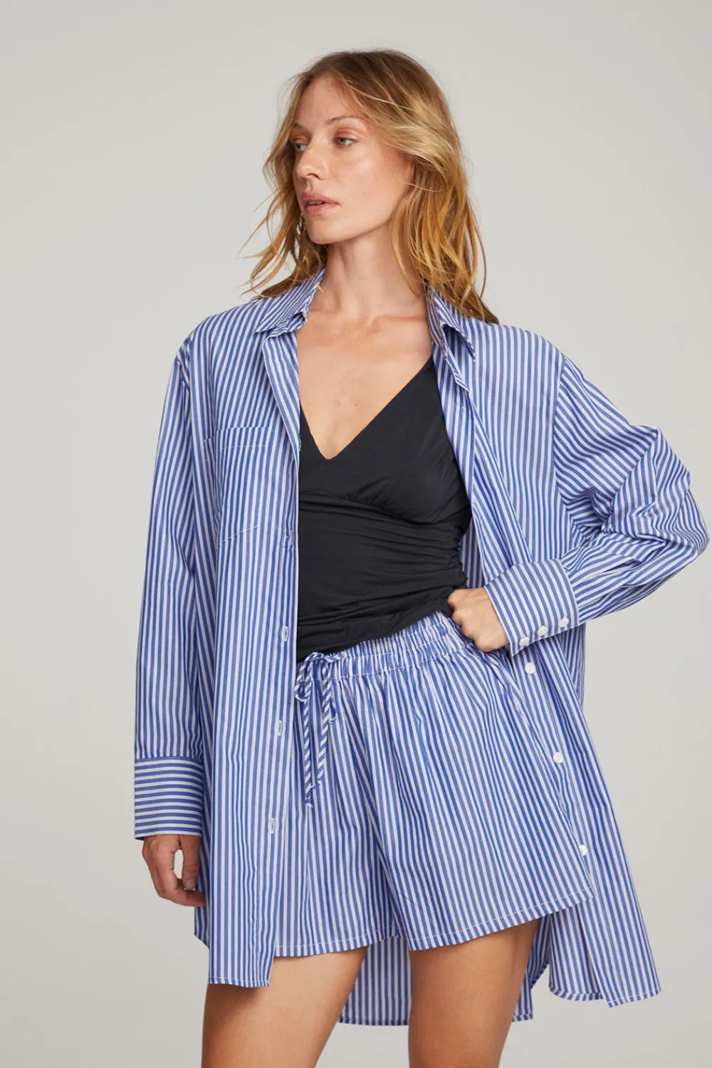 Flash Sale Kerstin Marmont Stripe Button Down Women Loungewear|Tops