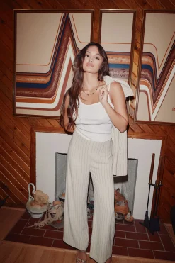 Online Lander White Tank Women Loungewear|Tops