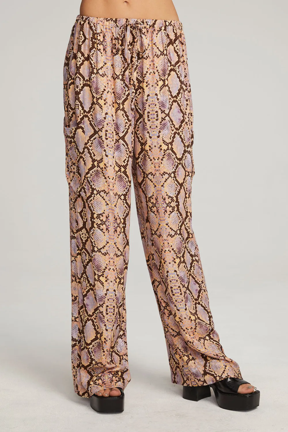 Cheap Lee Python Print Trousers Women Loungewear|Bottoms