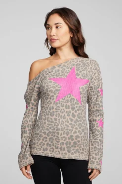 New Leopard Star Long Sleeve Women Loungewear|Graphics