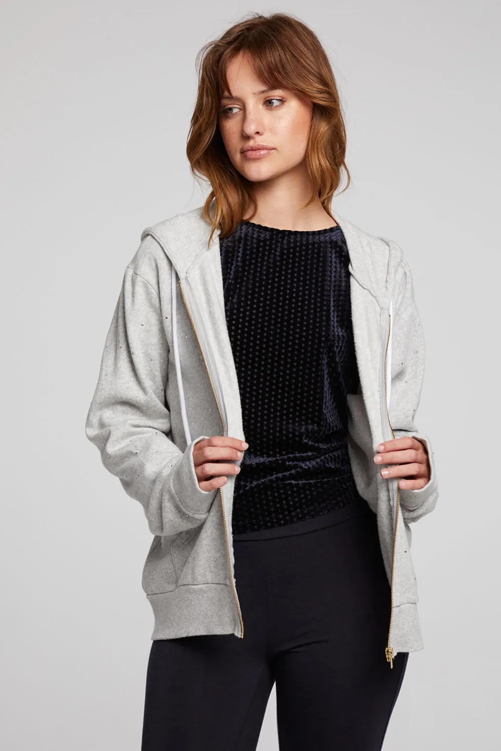 Sale Lex Heather Grey Zip Up Hoodie Women Outerwear|Loungewear