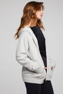 Sale Lex Heather Grey Zip Up Hoodie Women Outerwear|Loungewear