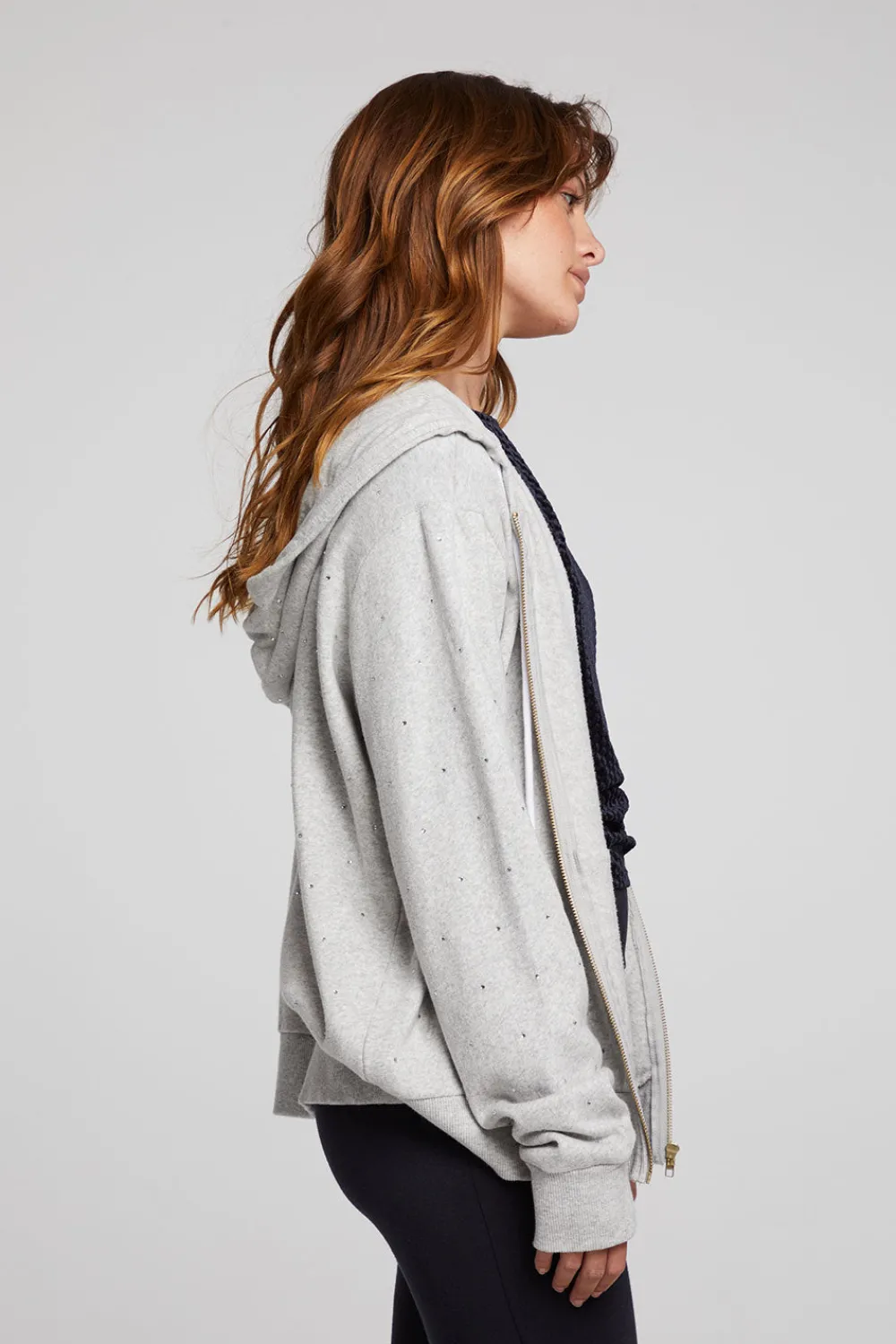 Sale Lex Heather Grey Zip Up Hoodie Women Outerwear|Loungewear