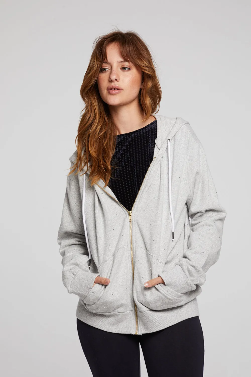 Sale Lex Heather Grey Zip Up Hoodie Women Outerwear|Loungewear
