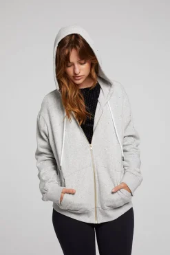 Sale Lex Heather Grey Zip Up Hoodie Women Outerwear|Loungewear