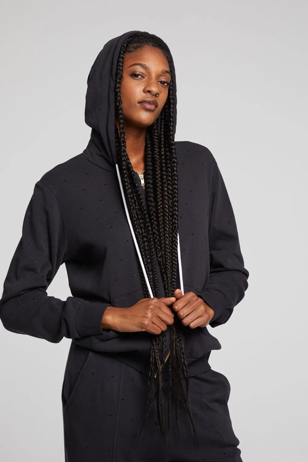 Best Sale Lex Licorice Zip Up Hoodie Women Outerwear|Loungewear
