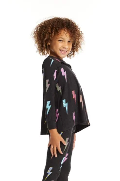 Flash Sale Lightning Bolts Long Sleeve Kids Girls