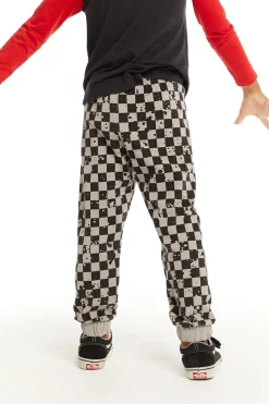 Clearance Lightning Splatter Checker Joggers Kids/BOY Boys