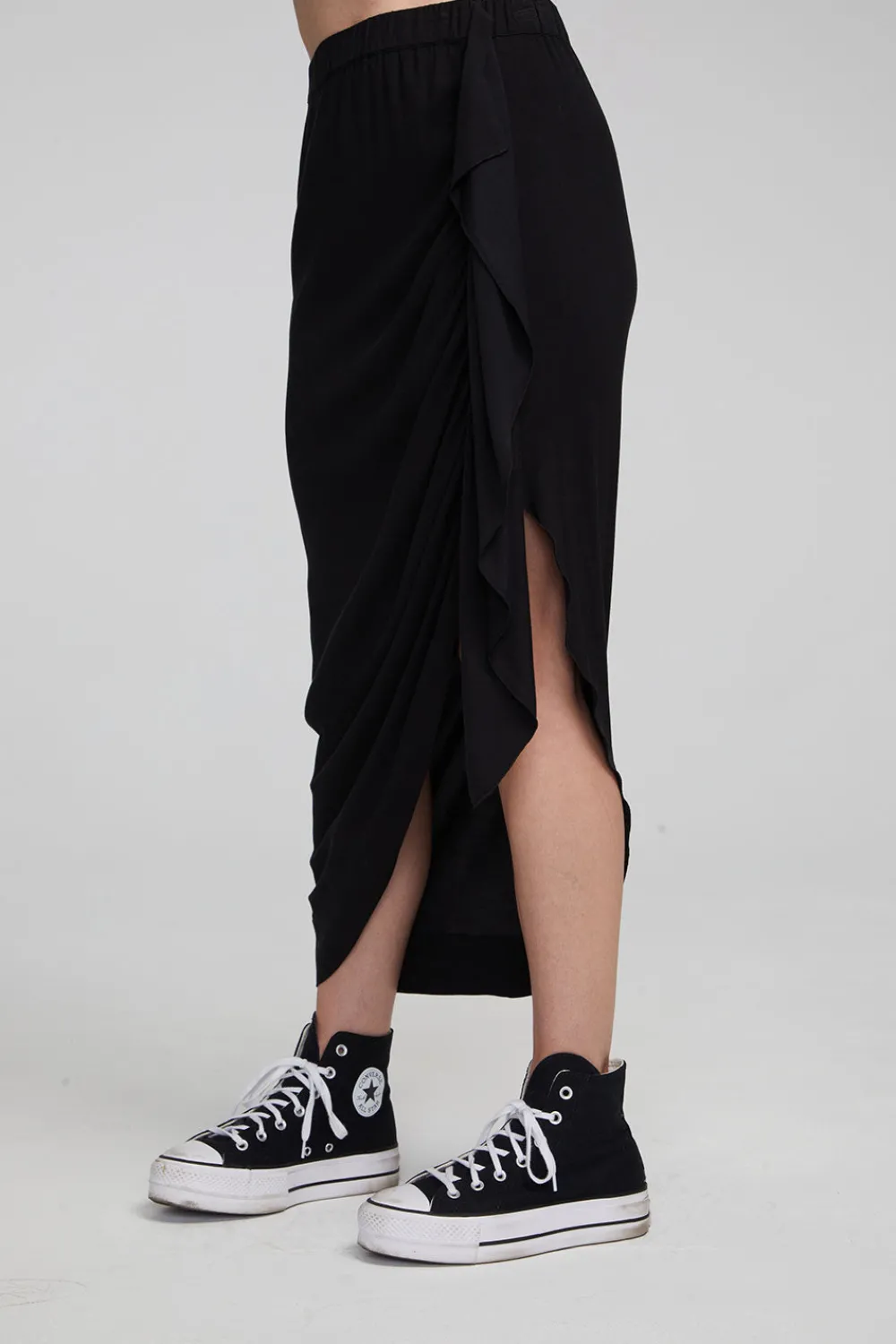 Shop Lindsay Shadow Black Midi Skirt Women Loungewear|Bottoms