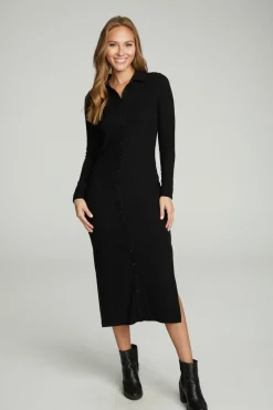 Sale Long Sleeve Button Down Collar Dress Women Dresses