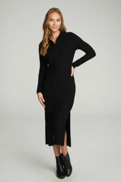 Sale Long Sleeve Button Down Collar Dress Women Dresses