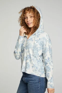 Cheap Long Sleeve Semi Cropped Zip Front Hoodie Women Outerwear|Tops