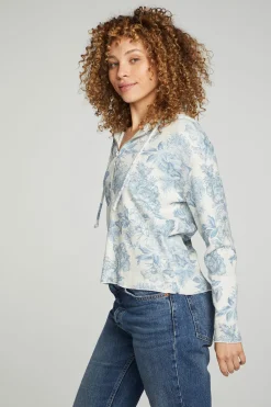 Cheap Long Sleeve Semi Cropped Zip Front Hoodie Women Outerwear|Tops