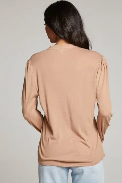 Online Lotus Warm Taupe Long Sleeve Women Loungewear|Tops