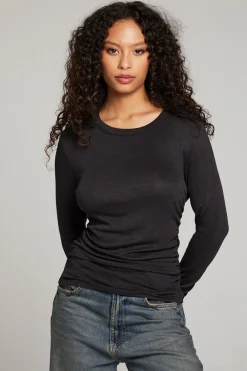 Hot Louis Licorice Long Sleeve Women Loungewear|Tops