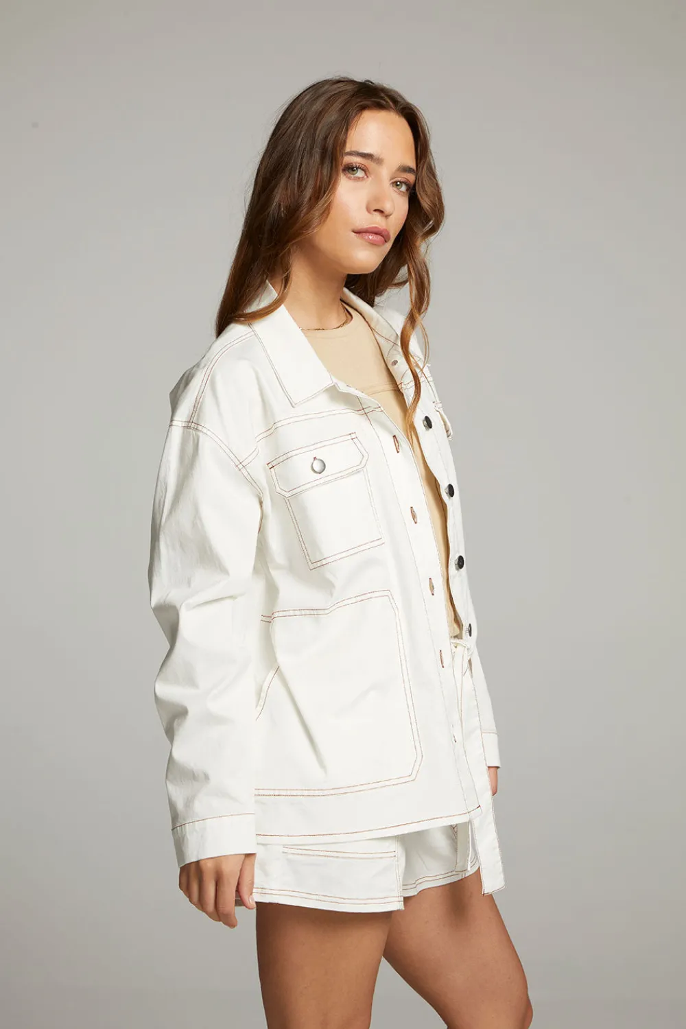 Best Louise White Button Down Women Loungewear|Tops
