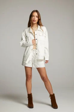 Best Louise White Button Down Women Loungewear|Tops