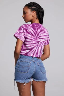 Fashion Love Sun Crop Crew Neck Tee Women Loungewear|Graphics