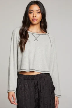 Store Lucy Heather Grey Long Sleeve Women Loungewear|Tops